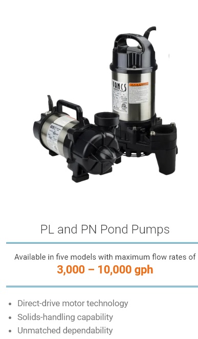PL and PN Pond Pumps